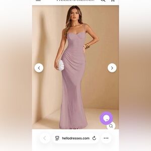 Elegant Dusty Rose Spaghetti Strap Dress